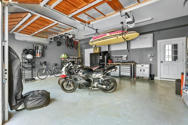 garage featuring a garage door opener