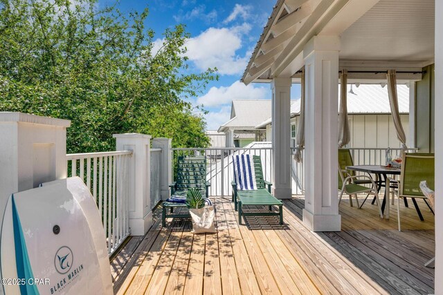 115 Cottage Ct, Panama City Beach, FL 32413 - view of wooden terrace