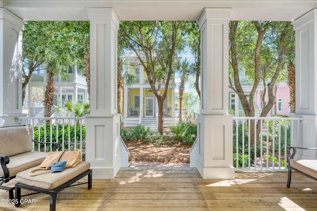 115 Cottage Ct, Panama City Beach, FL 32413 - sunroom with ornate columns