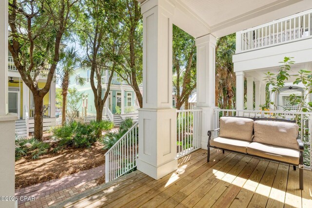 115 Cottage Ct, Panama City Beach, FL 32413 - view of wooden terrace