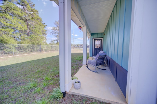 view of patio with fence