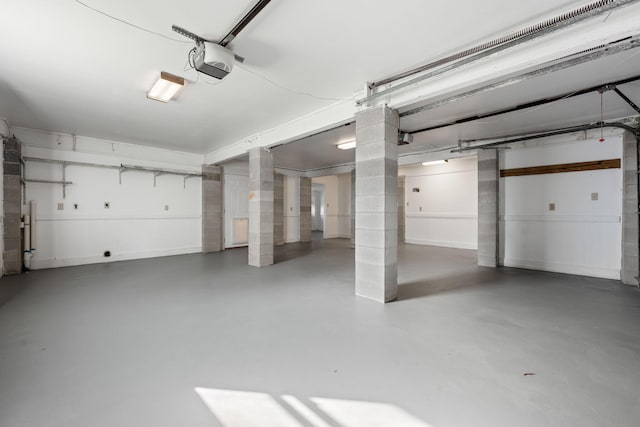 parking deck with a garage door opener