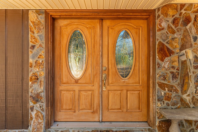 view of doorway to property