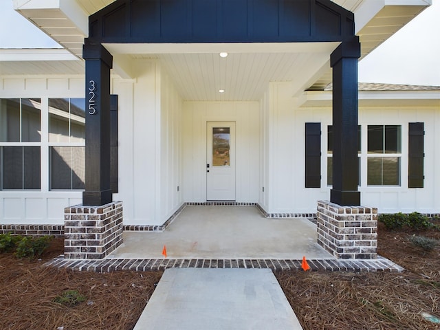 view of doorway to property