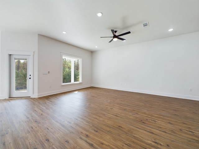 325 Shoal River Dr, Crestview, FL 32539 - interior space with dark wood-type flooring and ceiling fan