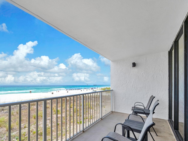 11757 Front Beach Rd Unit W106, Panama City Beach, FL 32407 - balcony featuring view of water and beach