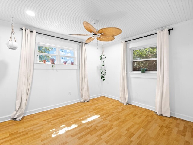 38 Barracuda St, Santa Rosa Beach, FL 32459 - empty room featuring light wood-style flooring, baseboards, recessed lighting, and a ceiling fan