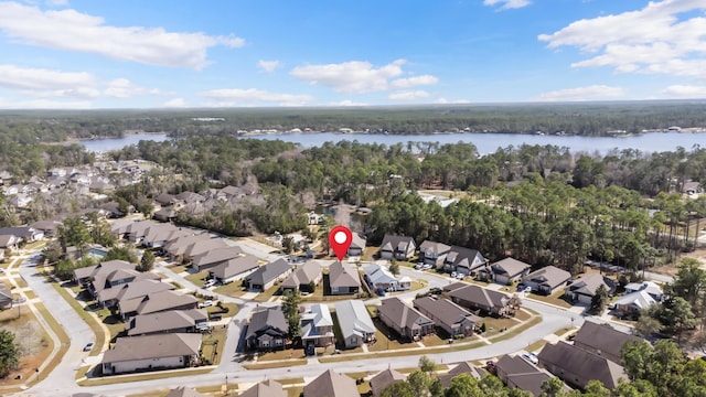 105 Oyster Blvd, Freeport, FL 32439 - birds eye view of property featuring a residential view and a water view