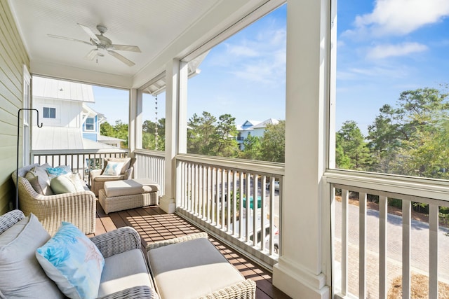 125 Gulfview Cir, Santa Rosa Beach, FL 32459 - balcony featuring ceiling fan