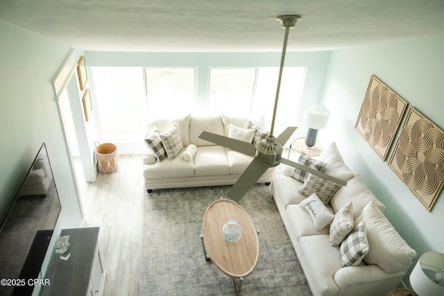 living room featuring hardwood / wood-style flooring