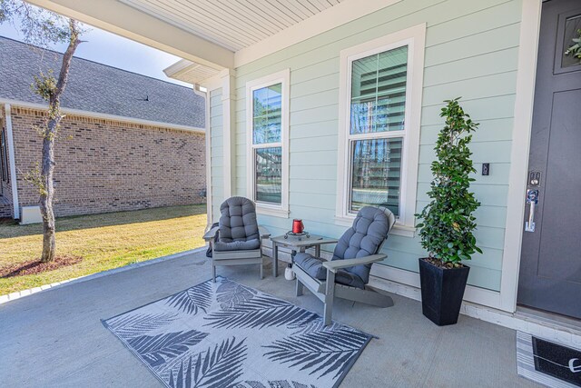 view of patio / terrace with a porch