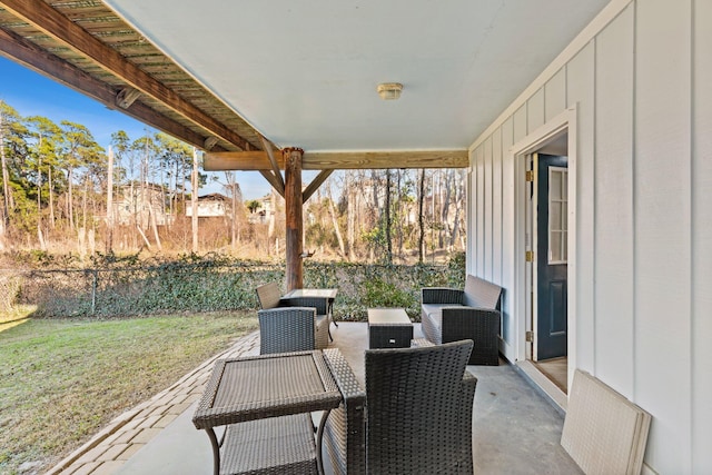 view of patio / terrace featuring a fenced backyard