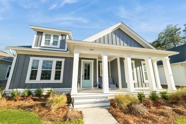 view of front of house featuring board and batten siding