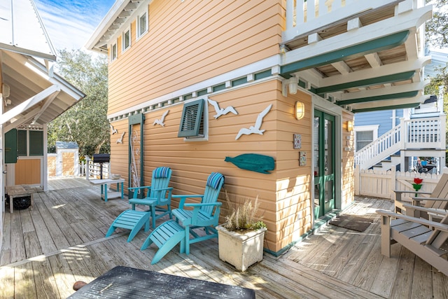 view of wooden deck