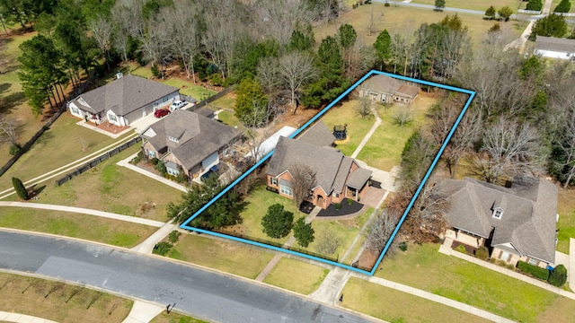 aerial view with a residential view