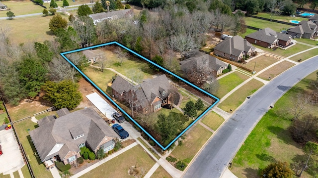 aerial view featuring a residential view