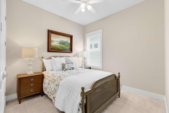 1760 Pathways Dr, Inlet Beach, FL 32461 - bedroom with light carpet, baseboards, and a ceiling fan
