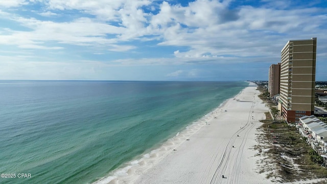 property view of water with a view of the beach