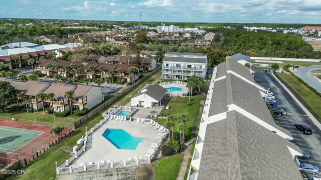 drone / aerial view featuring a residential view