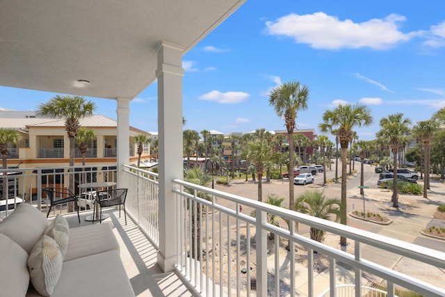 balcony featuring a residential view