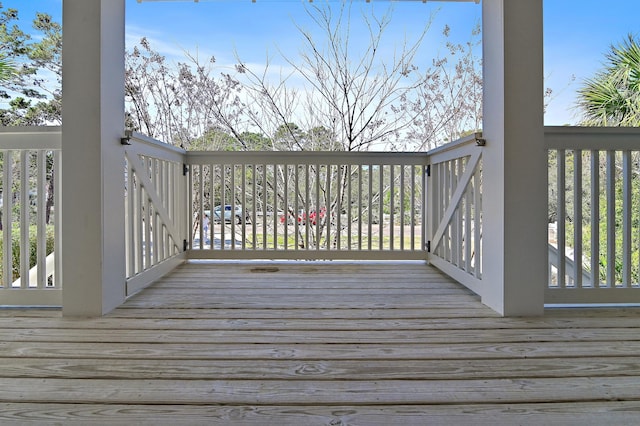 view of wooden deck