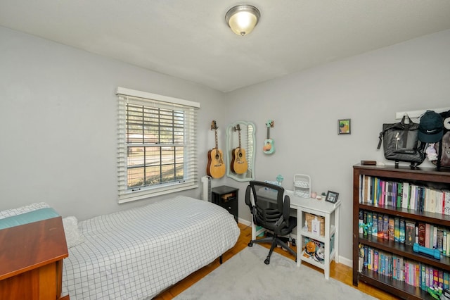 bedroom with baseboards