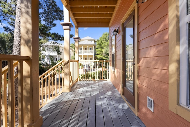 view of wooden terrace