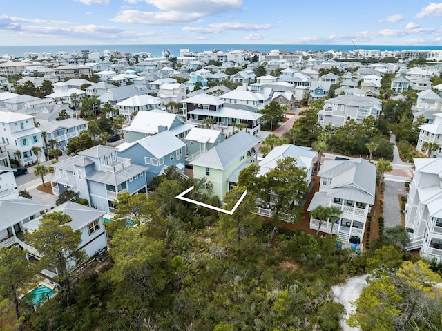 bird's eye view with a residential view