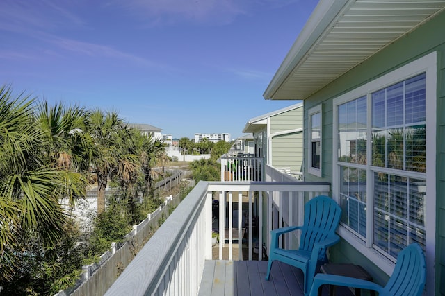 balcony featuring a residential view