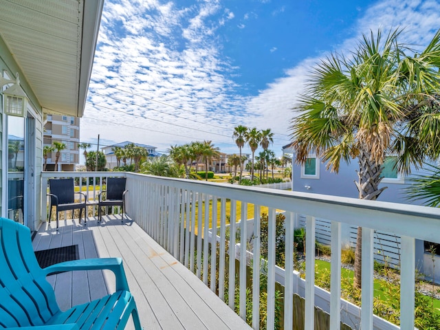 balcony featuring a residential view