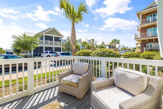 deck featuring a residential view