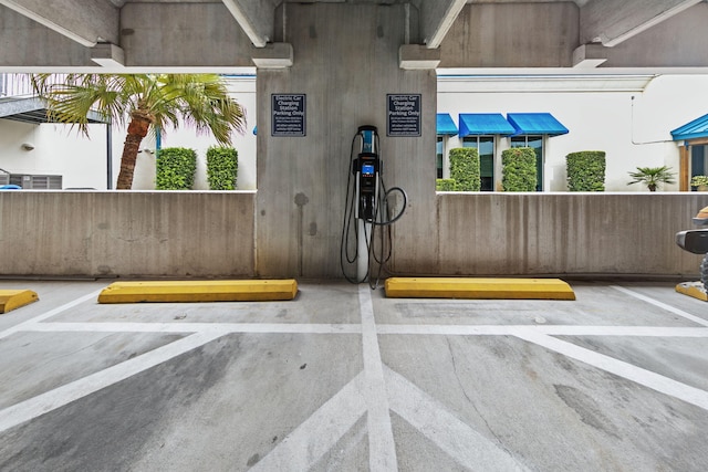 view of parking garage