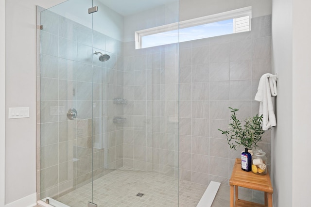 full bathroom with walk in shower