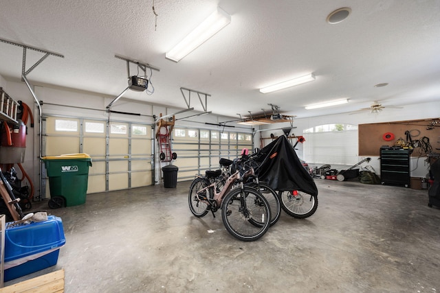 garage featuring a garage door opener