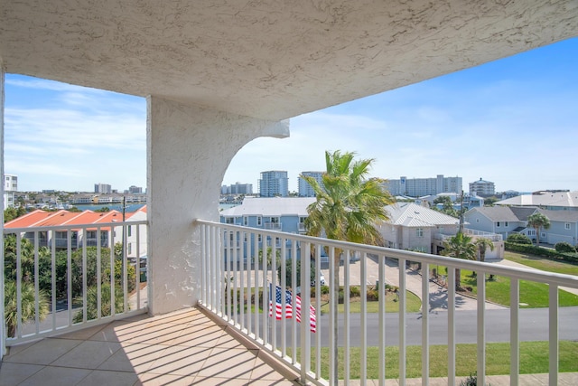 balcony featuring a view of city