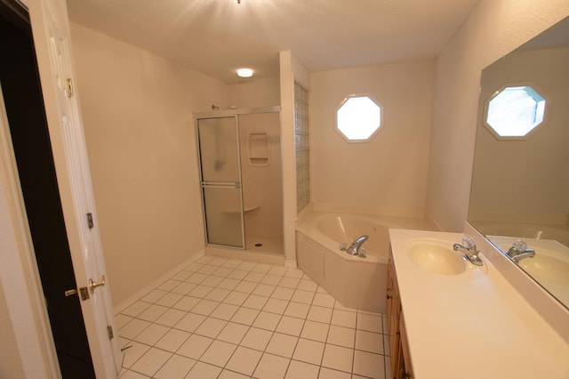 1700 Dellmont Cv, Niceville, FL 32578 - full bath featuring tile patterned flooring, healthy amount of natural light, vanity, and a shower stall