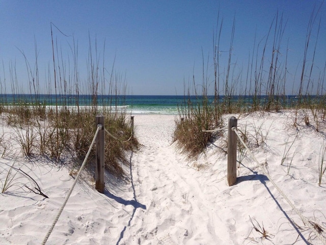 water view featuring a beach view