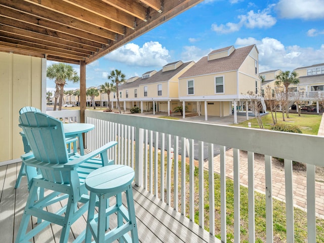 balcony featuring a residential view