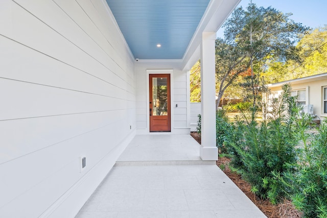 view of doorway to property