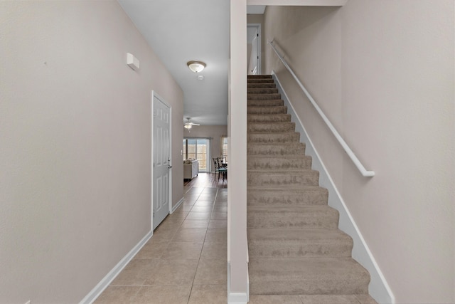 178 E Iron Horse Dr, Crestview, FL 32539 - stairs with baseboards and tile patterned floors