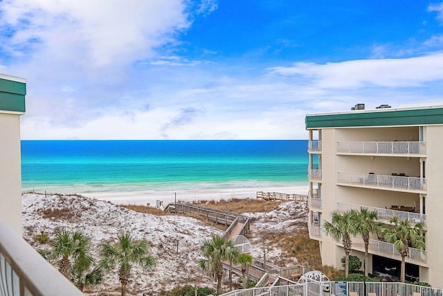 water view with a beach view