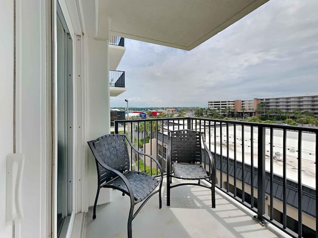 balcony featuring a view of city