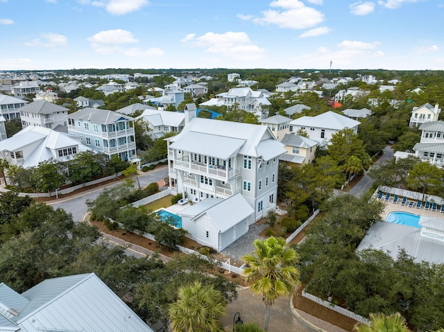 drone / aerial view with a residential view