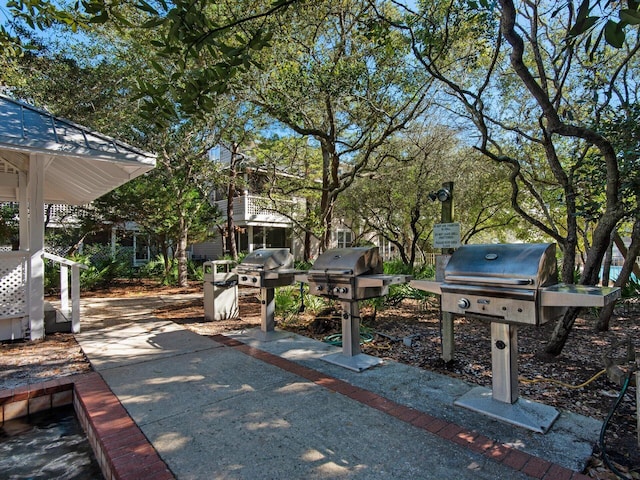 view of patio featuring grilling area