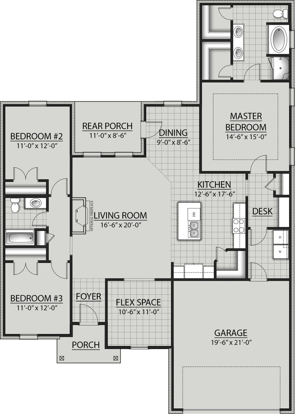 2707 Louis Cir, Crestview, FL 32536 - home floor plan