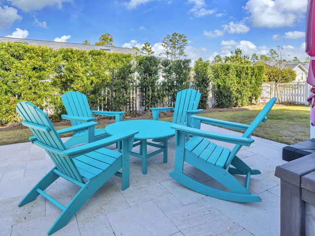 view of patio with fence