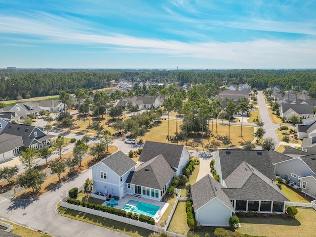 drone / aerial view featuring a residential view