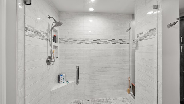 full bathroom with a stall shower