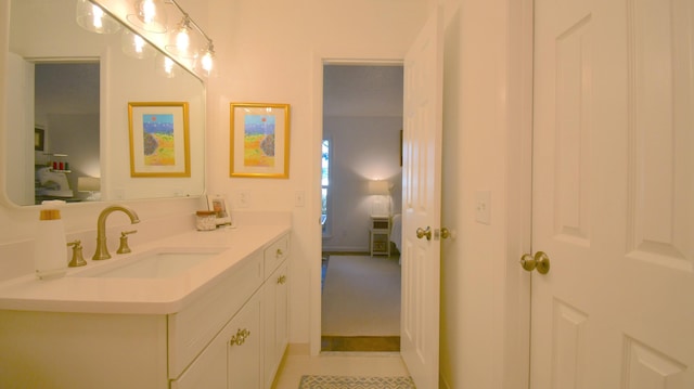 bathroom with vanity