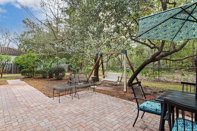 view of patio / terrace with a fenced backyard